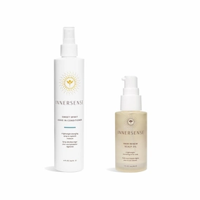 INNERSENSE Organic Beauty - Sweet Spirit Leave-In Conditioner   Hair Renew Scalp Oil Natural Hair BUNDLE | Non-Toxic, Cruelty-Free Haircare