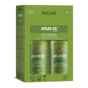 Inoar Argan Oil Shampoo & Conditioner Set for Men & Women, Nourishing, Repair Dry Damaged Hair, Hydration, Strengthen & Chemically Treated Hair, 2 Bottles, 8.5 oz. each