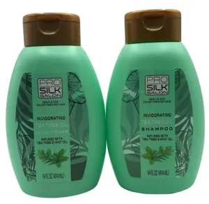 Invigorating Tea Tree and Mint Oil Shampoo and Conditioner Set, Gentle For Color-Treated Hair, 14 Fl Oz, 2-Piece