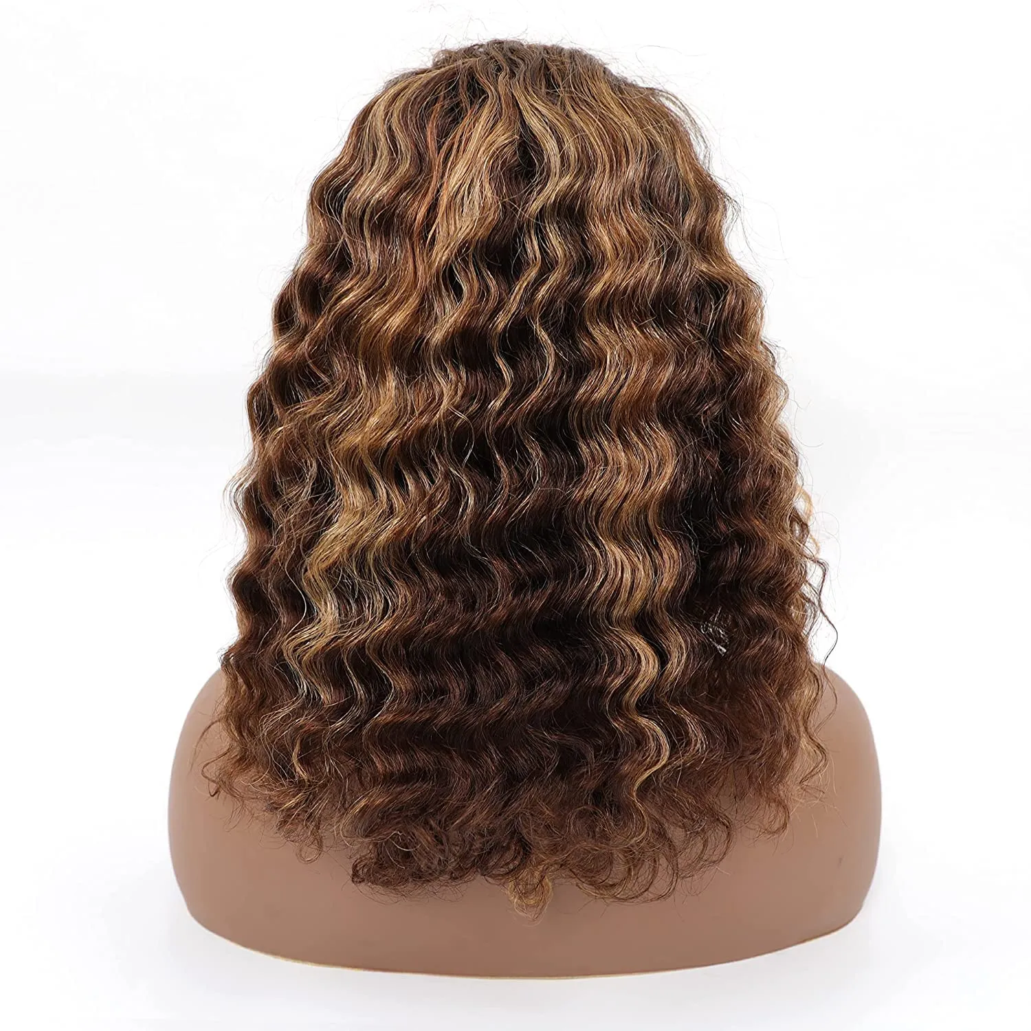 ISEE Hair Transparent Lace Front Wigs Human Hair Deep Wave Wigs 150% Density Deep Curly 13X4 Lace Frontal Human Hair Wigs for Black Women Pre Plucked with Baby Hair (8 Inches)