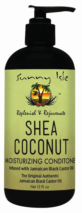 Isle Shea Coconut Moisturizing Conditioner 12oz (Pack of 2) | Infused with Jamaican Black Castor Oil | Curly Hair Conditioner | Quenches & Softens Dry Curls, Waves, Coils | Paraben & Sulfate-FREE