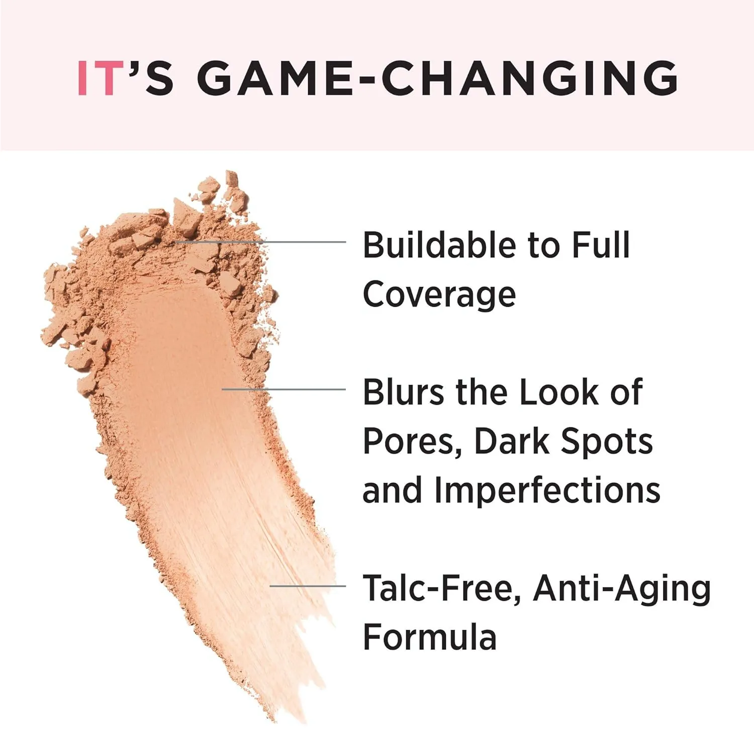 IT Cosmetics CC  Airbrush Perfecting Powder Foundation - Buildable Full Coverage Of Pores & Dark Spots - Hydrating Face Makeup with Hydrolyzed Collagen & Niacinamide - 0.33 Oz