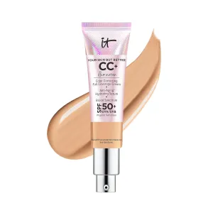 IT Cosmetics CC  Cream Illumination - Full-Coverage Foundation With SPF 50, Color Corrector & Anti-Aging Serum, Formulated With Niacinamide & Hyaluronic Acid, Radiant Finish, 1.08 fl oz