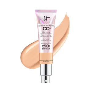 IT Cosmetics CC  Cream Illumination - Full-Coverage Foundation With SPF 50, Color Corrector & Anti-Aging Serum, Formulated With Niacinamide & Hyaluronic Acid, Radiant Finish, 1.08 fl oz