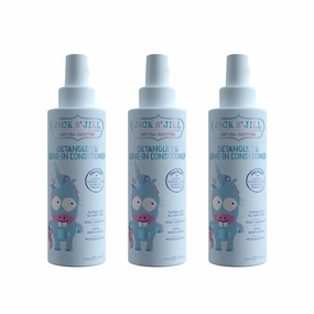 Jack N' Jill Natural Bathtime Detangler and Leave-In Conditioner - Suitable for All Hair Types, Extra Moisturising, Silicone-Free, Cruelty-Free, Vegan - 200 mL (Pack of 3)