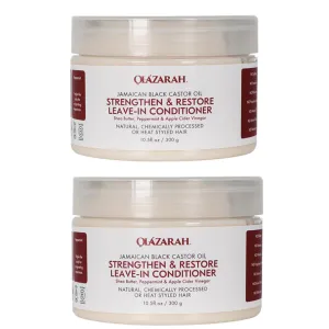 Jamaican Black Castor Oil Leave-in Hair Conditioner for Strengthening & Restoration, (Lot of 2)