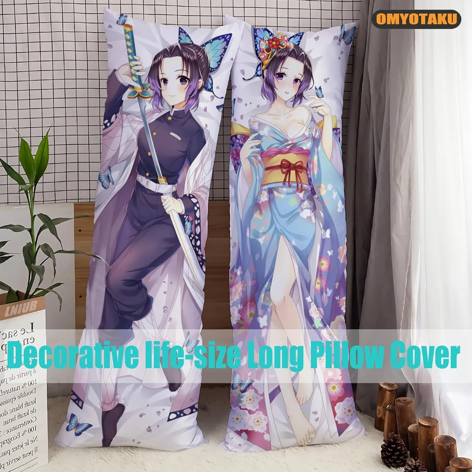 Japanese Anime Girl Hugging Body Pillow Case 19"x59" Female Throw Pillow Cover Comic Dakimakura Case for Otaku Hugging Gift (Color_f)