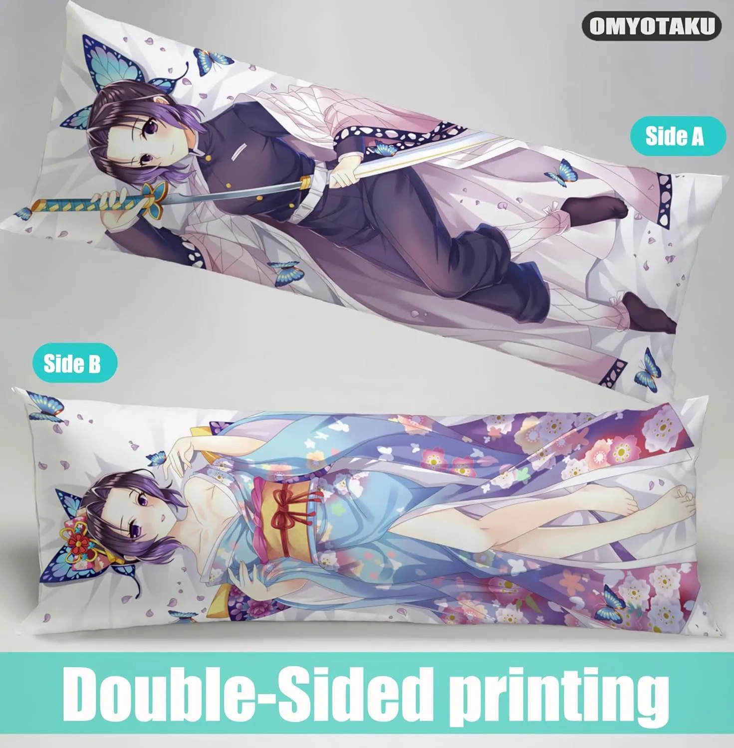 Japanese Anime Girl Hugging Body Pillow Case 19"x59" Female Throw Pillow Cover Comic Dakimakura Case for Otaku Hugging Gift (Color_f)