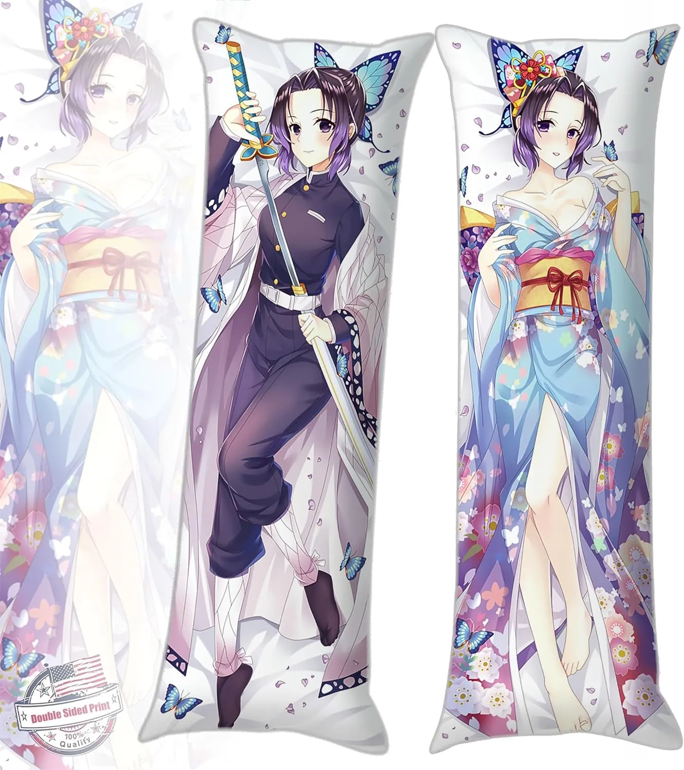 Japanese Anime Girl Hugging Body Pillow Case 19"x59" Female Throw Pillow Cover Comic Dakimakura Case for Otaku Hugging Gift (Color_f)