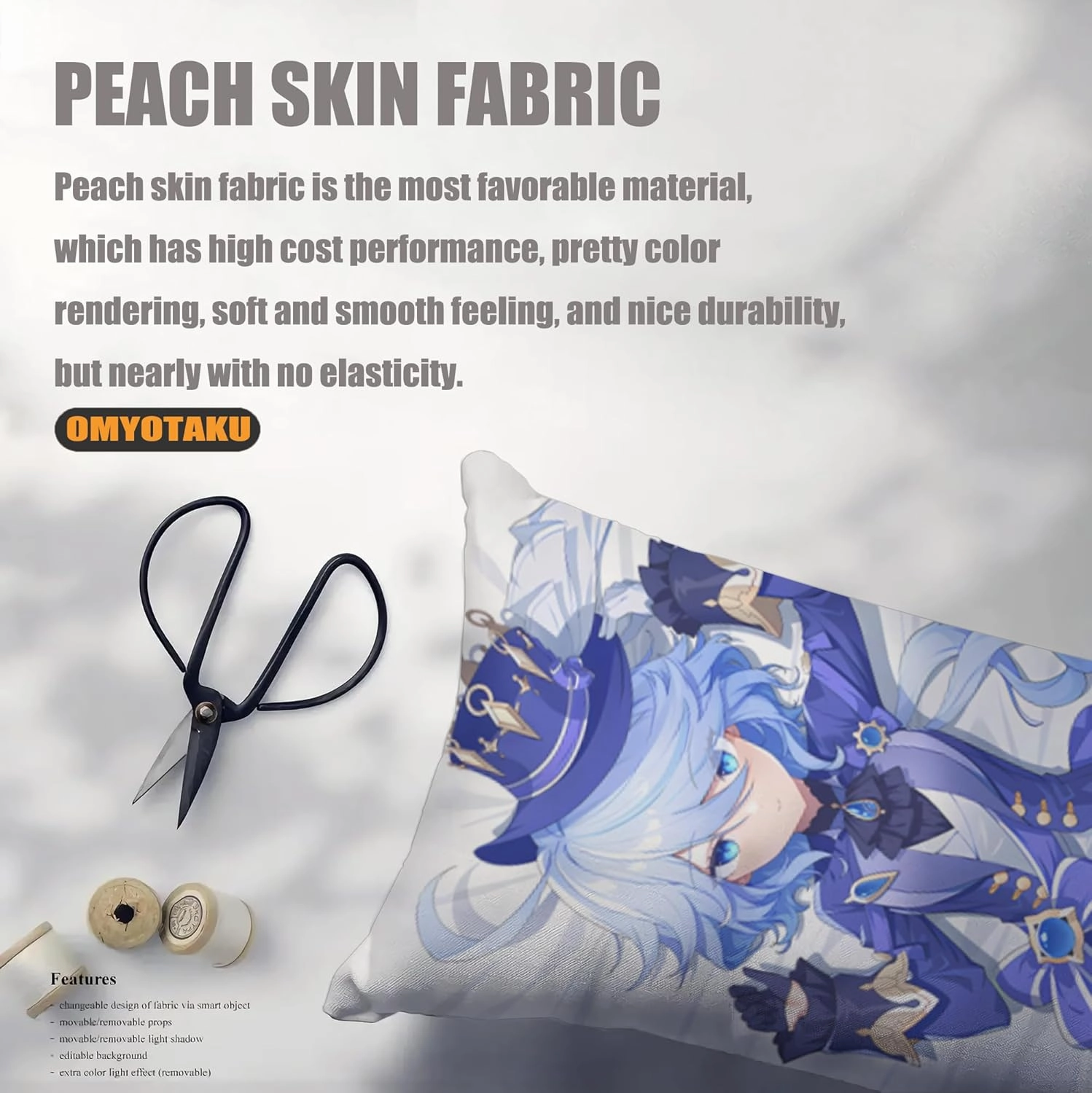 Japanese Anime Girl Hugging Body Pillow Case Cosplay 19x59 inches Dakimakura Pillowcase Double-Sided Print Peach Skin Otaku Throw Pillow Cover