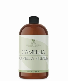 Japanese Camellia Seed Oil - Pure, Cold Pressed, Unrefined, Extra Virgin, 16 OZ Skin, Body, Hair Care Perfect for Face, Nails, & More by Organic Pure Oil