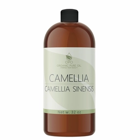 Japanese Camellia Seed Oil - Pure, Cold Pressed, Unrefined, Extra Virgin 32 OZ Skin, Perfect for Body, Hair, Face, Nails by Organic Pure Oil-Packaging Vary
