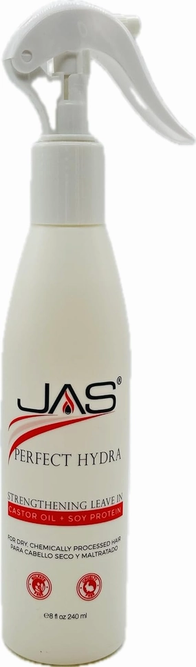 JAS Perfect Hydra Strengthening Leave in with Castor oil  Soy Protein 8 fl oz /240ml "Free Lip Gloss 10 Ml“