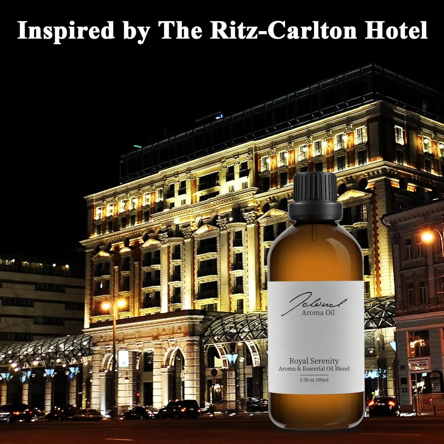 JCLOUD Royal Serenity Essential Oil Inspired by Ritz-Carlton Hotel | Hotel Scent - Pure Aromatherapy Diffuser Oil with Lemon, Jasmine and Amber, Home Luxury & Hotel Scents for Diffuser - 100mL