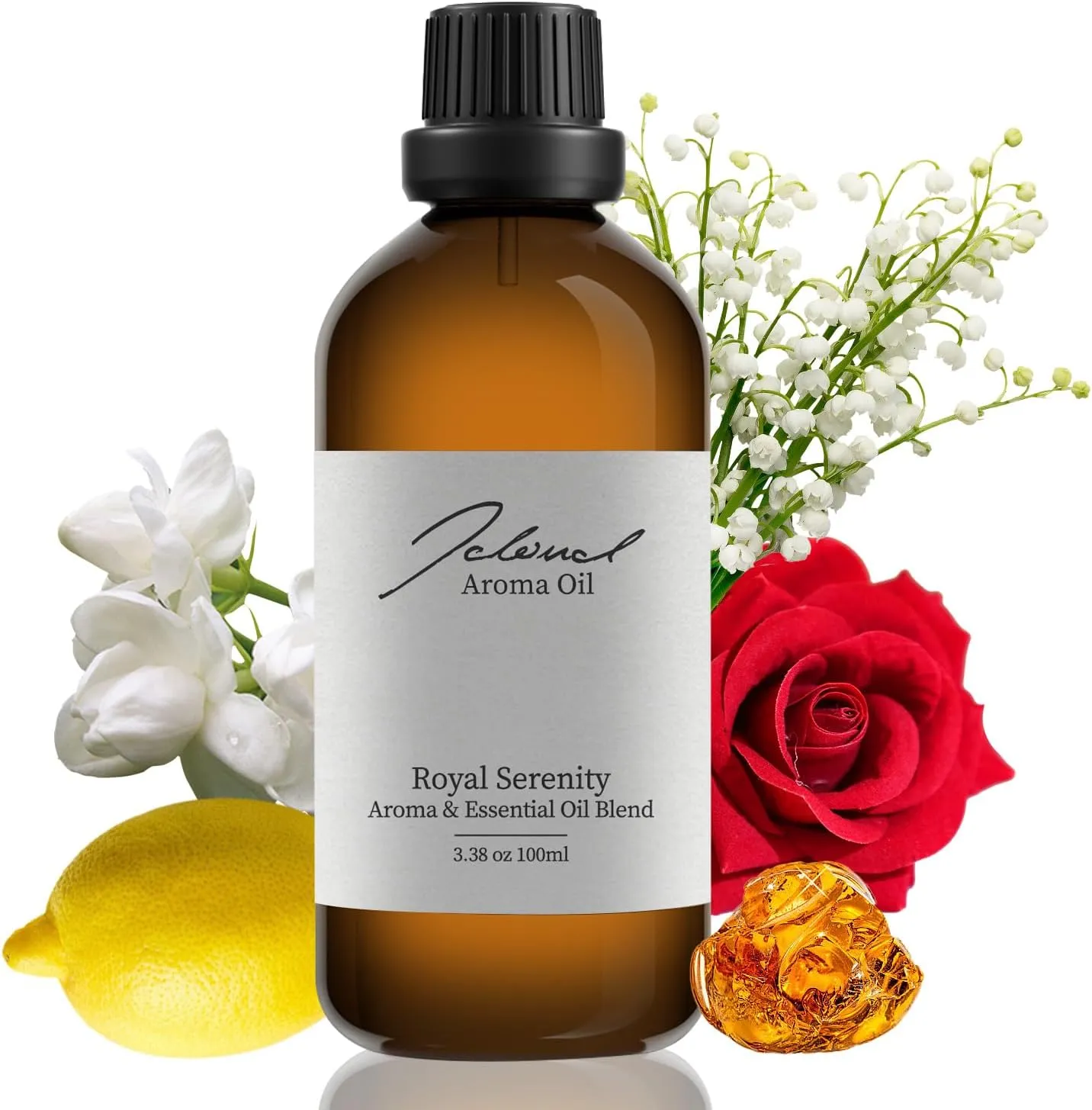 JCLOUD Royal Serenity Essential Oil Inspired by Ritz-Carlton Hotel | Hotel Scent - Pure Aromatherapy Diffuser Oil with Lemon, Jasmine and Amber, Home Luxury & Hotel Scents for Diffuser - 100mL