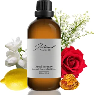JCLOUD Royal Serenity Essential Oil Inspired by Ritz-Carlton Hotel | Hotel Scent - Pure Aromatherapy Diffuser Oil with Lemon, Jasmine and Amber, Home Luxury & Hotel Scents for Diffuser - 100mL
