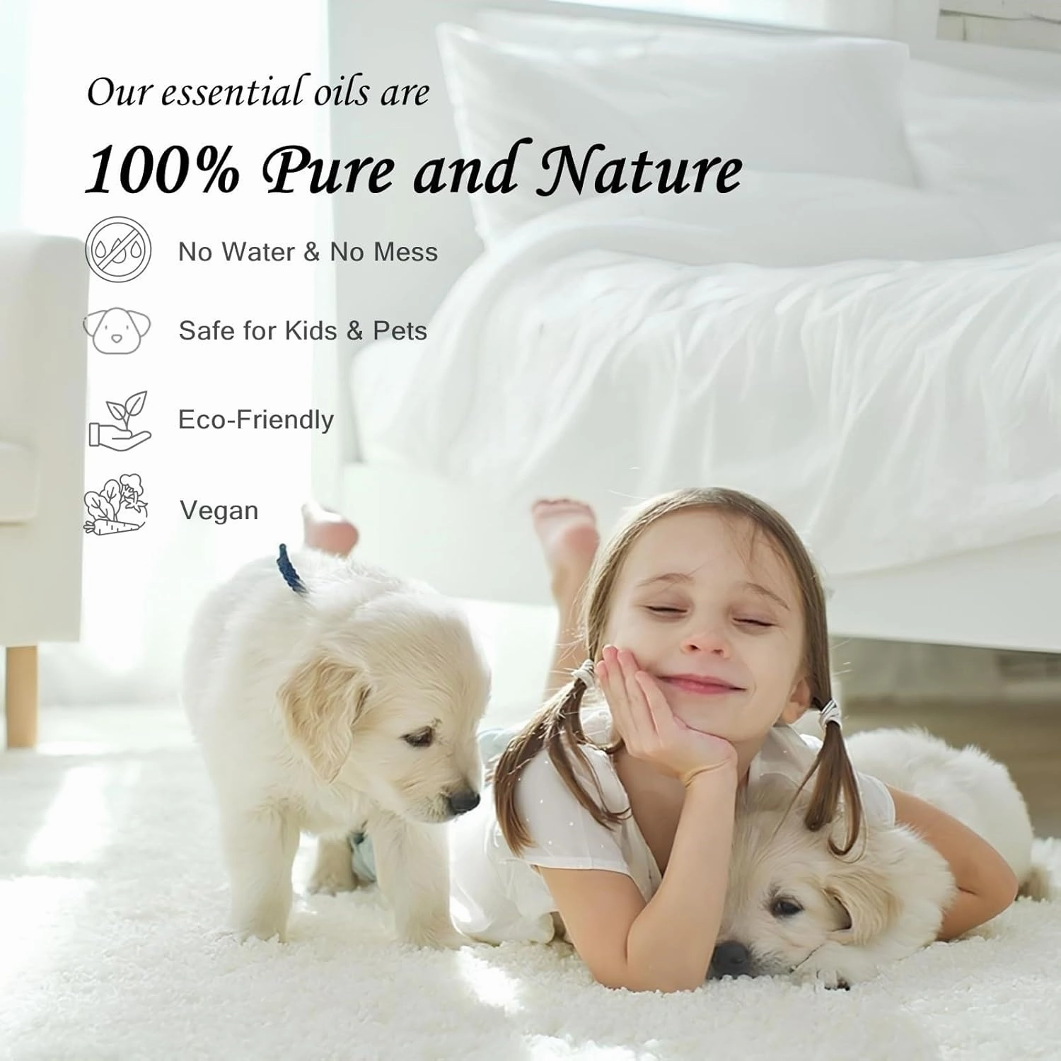 JCLOUD Smart Scent Air Machine for Home with Royal Serenity Inspired by Ritz-Carlton Hotel Essential Oils 100ML, HVAC Scent Diffuser Cover Up to 2000 Sq. Ft with Cold Air Technology for Large Room