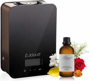 JCLOUD Smart Scent Air Machine for Home with Royal Serenity Inspired by Ritz-Carlton Hotel Essential Oils 100ML, HVAC Scent Diffuser Cover Up to 2000 Sq. Ft with Cold Air Technology for Large Room