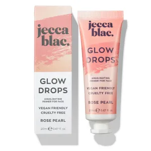 Jecca Blac Rose Pearl Glow Drops, Face Primer for Longlasting Base, Liquid Highlighter Makeup, Illuminates and Prepares Skin, Dewy Finish, Gender Neutral and LGBTIQA  Inclusive Make Up, 0.68 fl oz