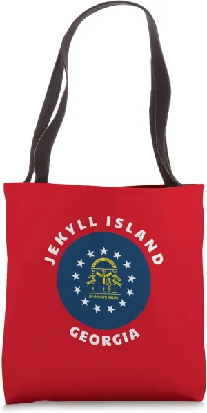 Jekyll Island Georgia Flag GA Vacation Souvenir Tote Bag