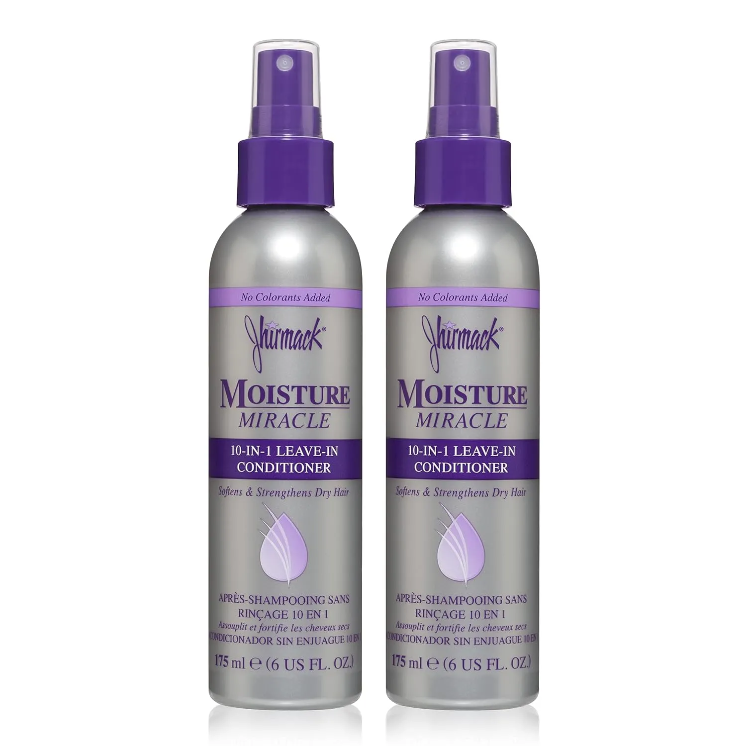 jhirmack 10-in-1 Leave-In Conditioner Spray | Heat Protectant | Detangles, Softens, Repairs & Adds Shine | Made with Vitamin E & B5 | Set of 2