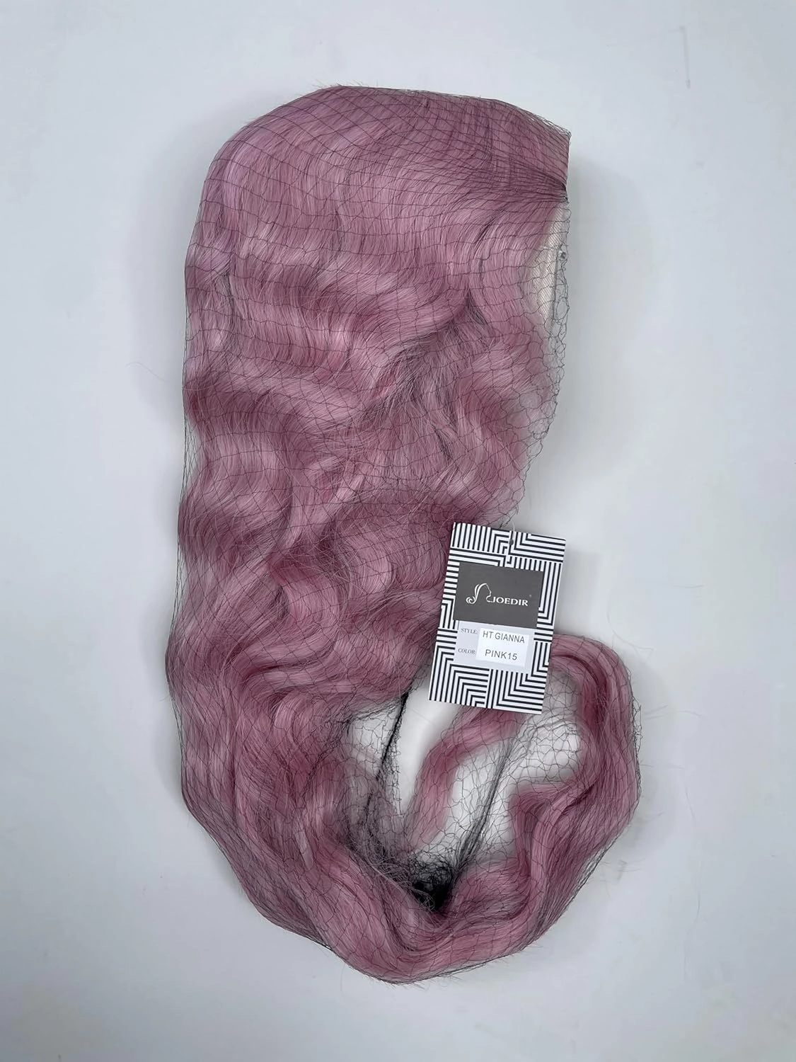 Joedir 30" Long Wavy Lace Front with 1.5"x4.5" Deep Part Lace Wig Heat Resistant Synthetic Wigs For Women 130% Density(Pink Color)