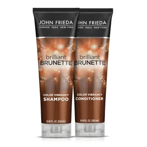 John Frieda Brilliant Brunette Multi-Tone Revealing Color Protecting Duo Set Shampoo and Conditioner, 8.45 Ounce, 1 Each