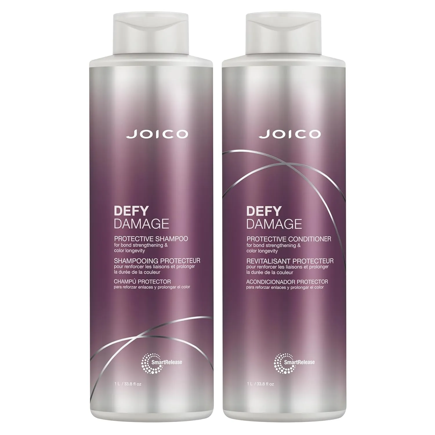 Joico Defy Damage Protective Shampoo & Conditioner | For Color-Treated Hair | Strengthen Bonds & Preserve Hair Color | With Moringa Seed Oil & Arginine