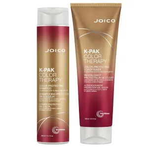 Joico K-PAK Color Therapy Color-Protecting Shampoo & Conditioner Set | For Color-Treated Hair | Boost Shine | Improve Elasticity | Repair Breakage | Rebuild Damaged Hair | With Keratin & Argan Oil