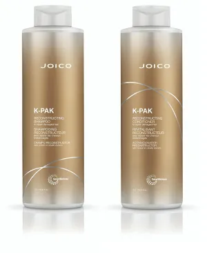 Joico K-PAK Daily Reconstructing Shampoo & Conditioner Set | For Damaged Hair | Repair Damage & Prevent Breakage | Double Hair Strength | Boost Shine | With Keratin & Guajava Fruit Extract