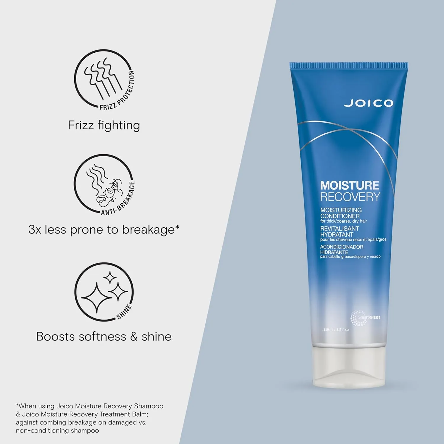 Joico Moisture Recovery Moisturizing Conditioner | For Thick, Coarse, Dry Hair | Replenish Moisture | Restore Smoothness & Elasticity | Strengthen & Reduce Breakage | With Jojoba Oil & Shea Butter