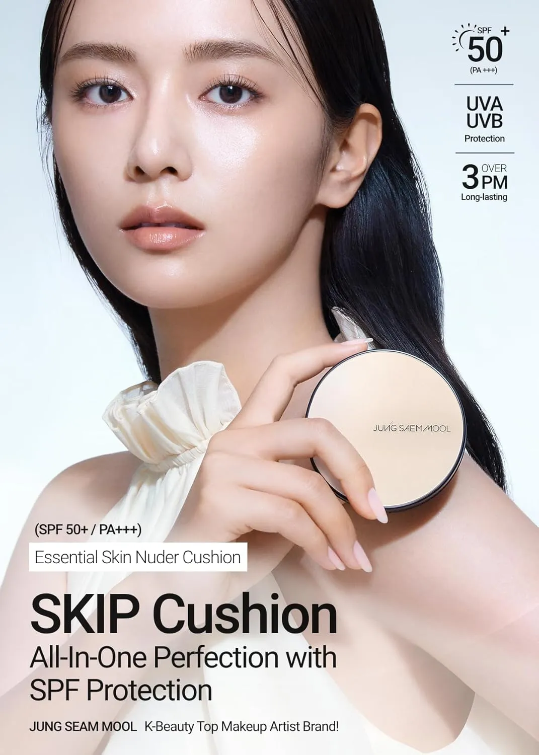 [JUNGSAEMMOOL OFFICIAL] Essential Skin Nuder Cushion (Medium) | Refill Included | Natural Finish | Buildable Coverage | Makeup Artist Brand | Cream Foundation