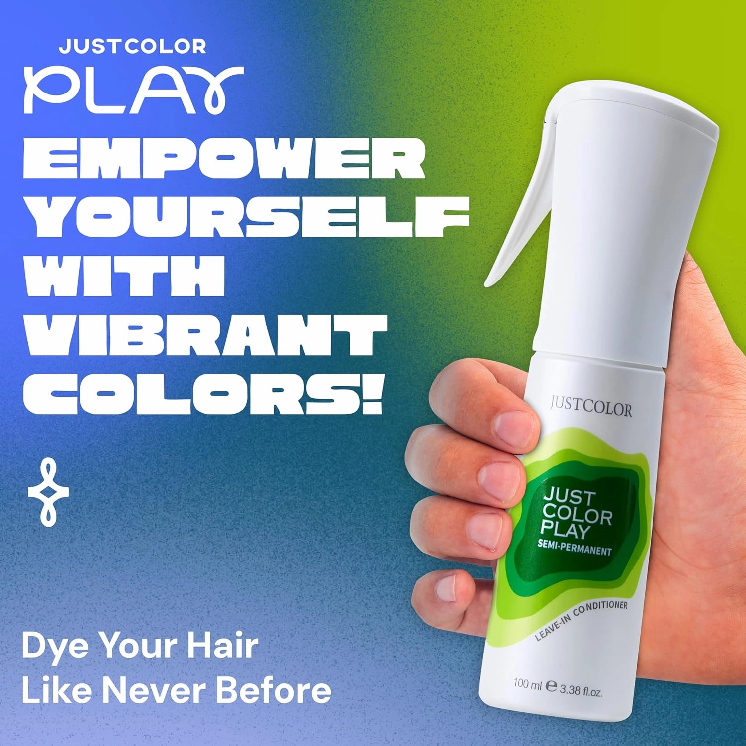 Just Color Hair Dye Spray | Semi-Permanent | 10-Minute Process | Custom Color Options | Ultra Fuchsia | Leave in Conditioner | Ammonia & PPD Free | Lasts 8-12 Washes | Pack of 2