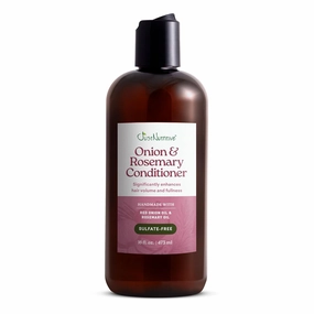 Just Nutritive Onion & Rosemary Conditioner for Hair Growth, Hair Loss, Oil Control, Thickening, Silicone-Free, Enriched with Red Onion Oil, Rosemary Oil for Fuller, Voluminous Hair - 16 Fl Oz