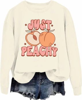 Just Peachy Sweatshirt, Just Peachy Shirt, Sweet Fruit Peach Sweatshirt, Sweet Fruit Peach Shirt