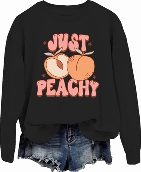 Just Peachy Sweatshirt, Just Peachy Shirt, Sweet Fruit Peach Sweatshirt, Sweet Fruit Peach Shirt