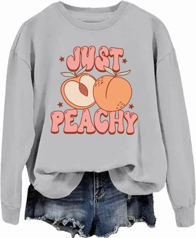 Just Peachy Sweatshirt, Just Peachy Shirt, Sweet Fruit Peach Sweatshirt, Sweet Fruit Peach Shirt