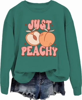 Just Peachy Sweatshirt, Just Peachy Shirt, Sweet Fruit Peach Sweatshirt, Sweet Fruit Peach Shirt