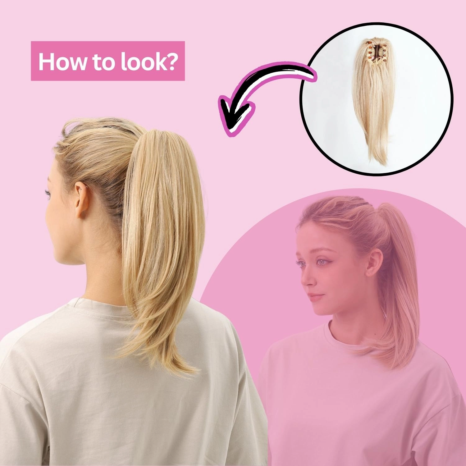 JUVABUN Straight ponytail 15''-Dark Brown|Claw Clip In Ponytail Hair Extensions | Synthetic clips pony tails hair extensions |Hair Extensions for Women|Straight ponytail extension real human hair