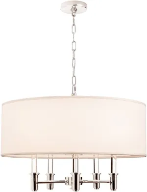 Kalco Lighting Kalco 500572CH Transitional Five Light Pendant from Dupont Collection in Chrome Finish, Multicolor