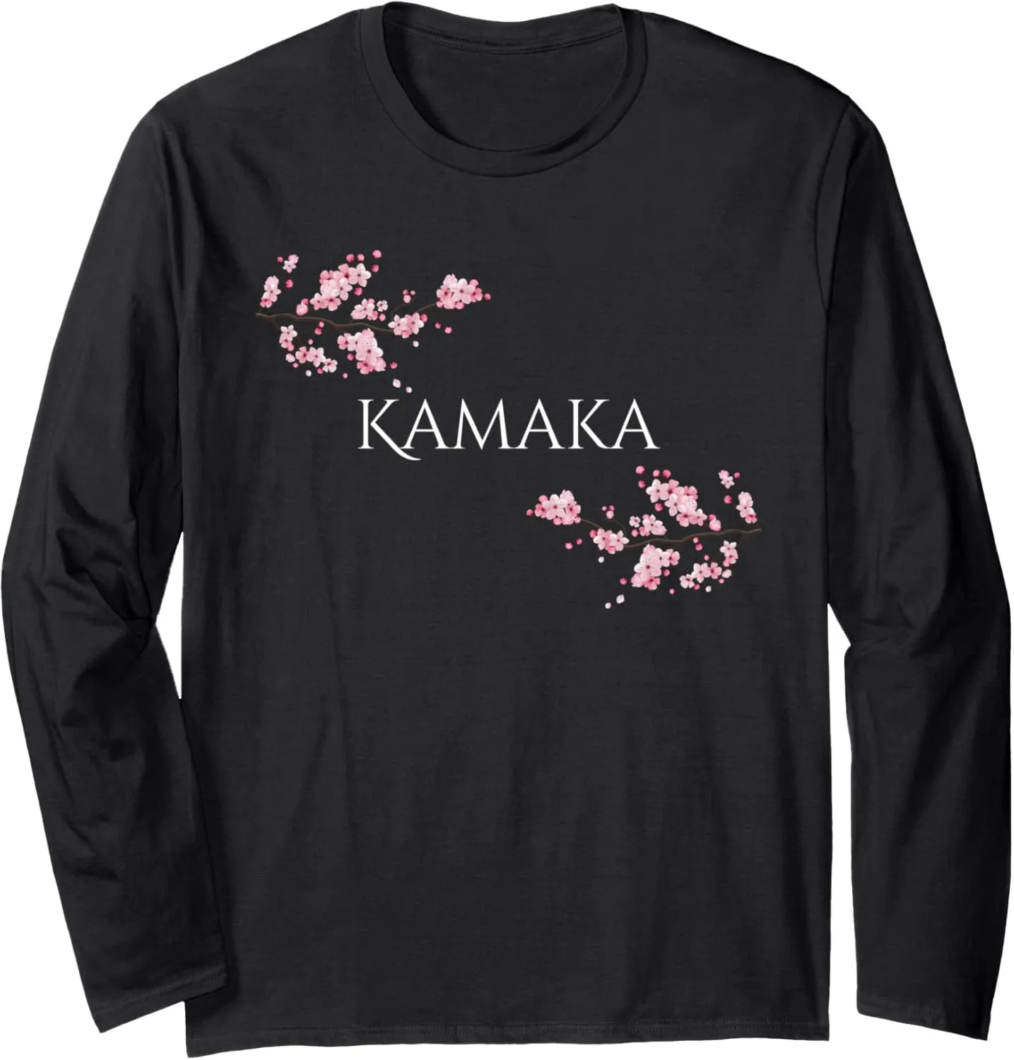 Kamaka name with blossom branches Long Sleeve T-Shirt