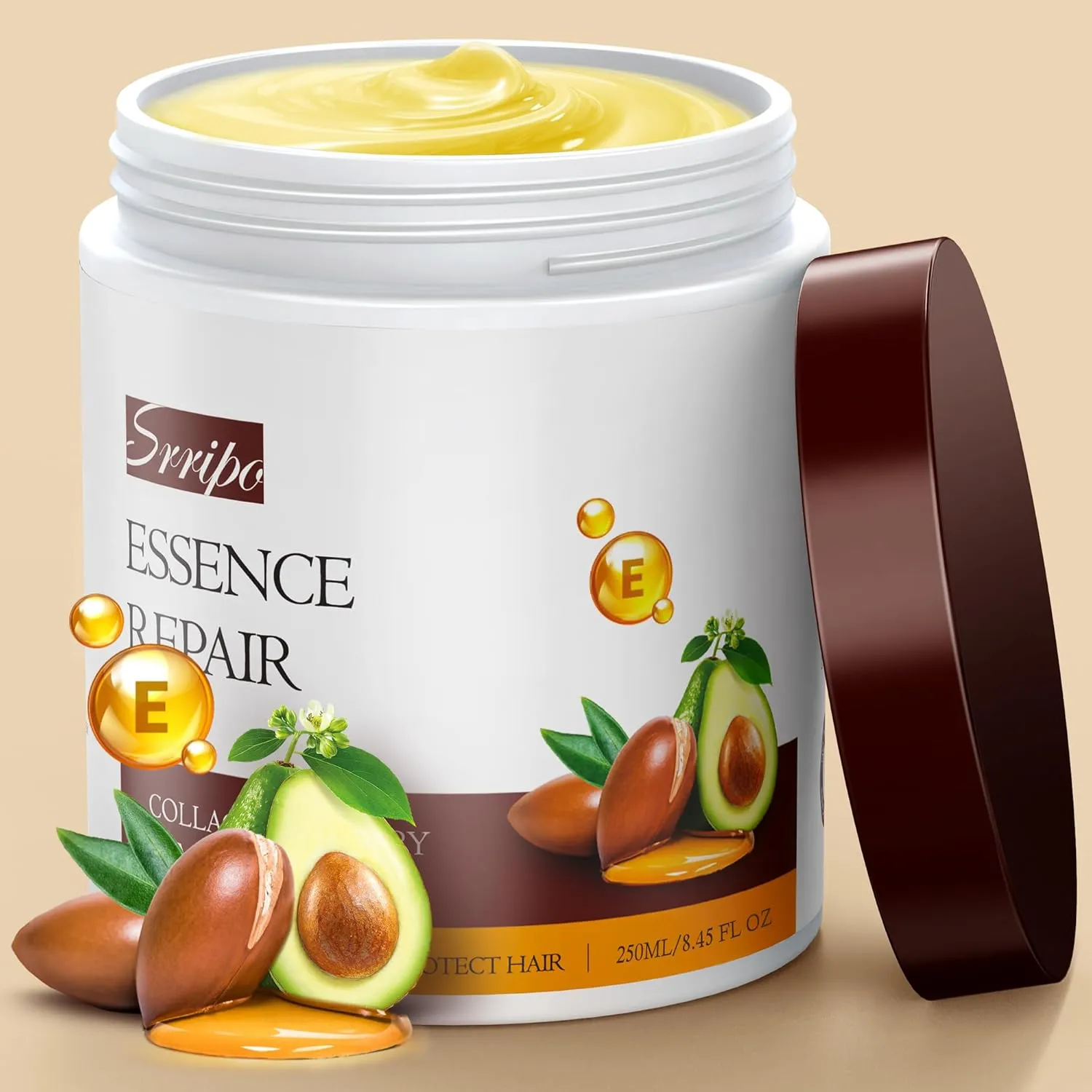 Karsell Collagen Hair Mask for Deep Conditioning, Keratin Hair Treatment with 4 Hydrolyzed Proteins, Moroccan & Avocado Oils Conditioner for Nourish, Calendula Gentian Extracts Care Dry & Damaged Hair