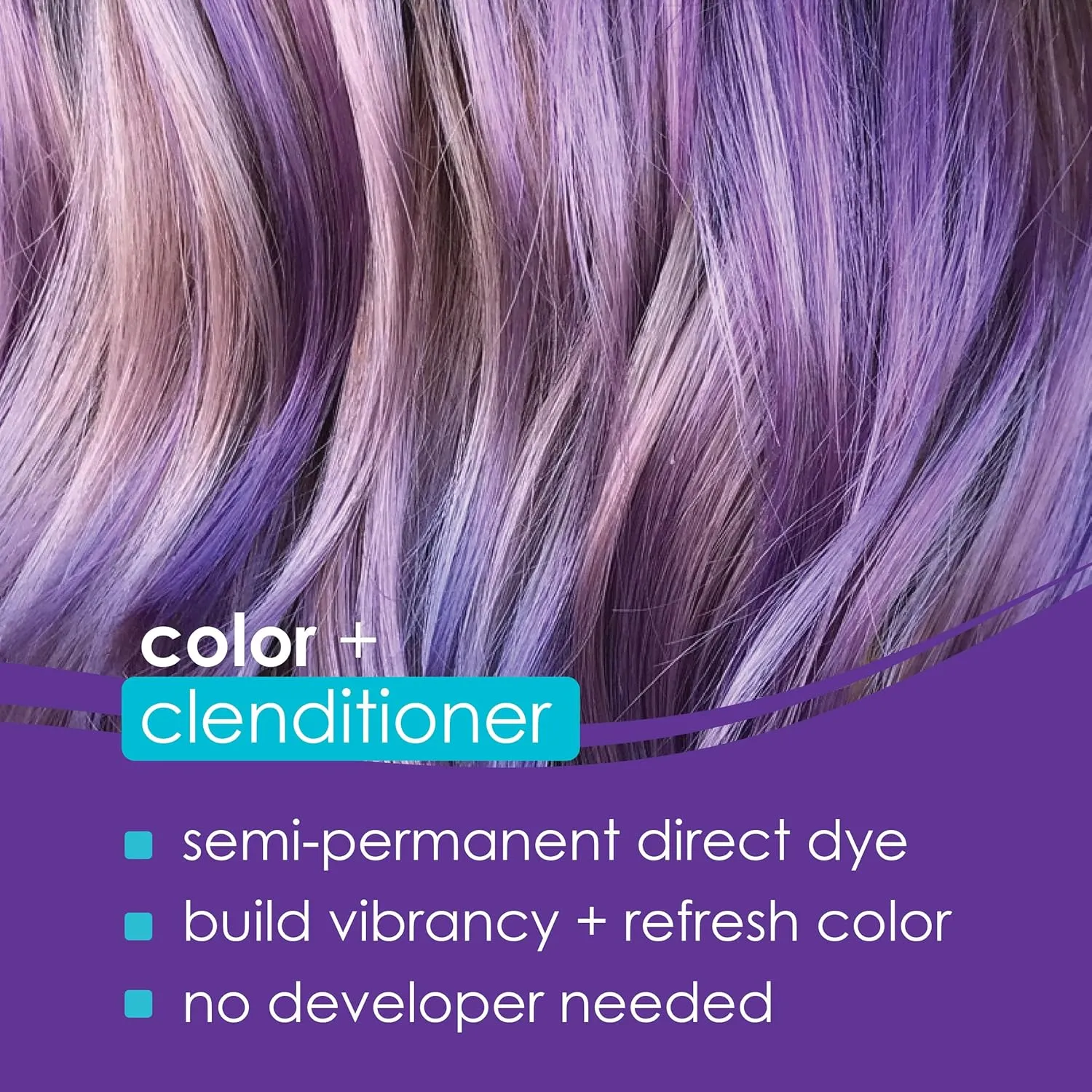 Keracolor Color   Clenditioner 3-in-1 Color-Depositing Conditioner, Gentle Cleansing Conditioner Infusing Semi-Permanent Hair Color, 9 Shades, 33.8 Fl Oz