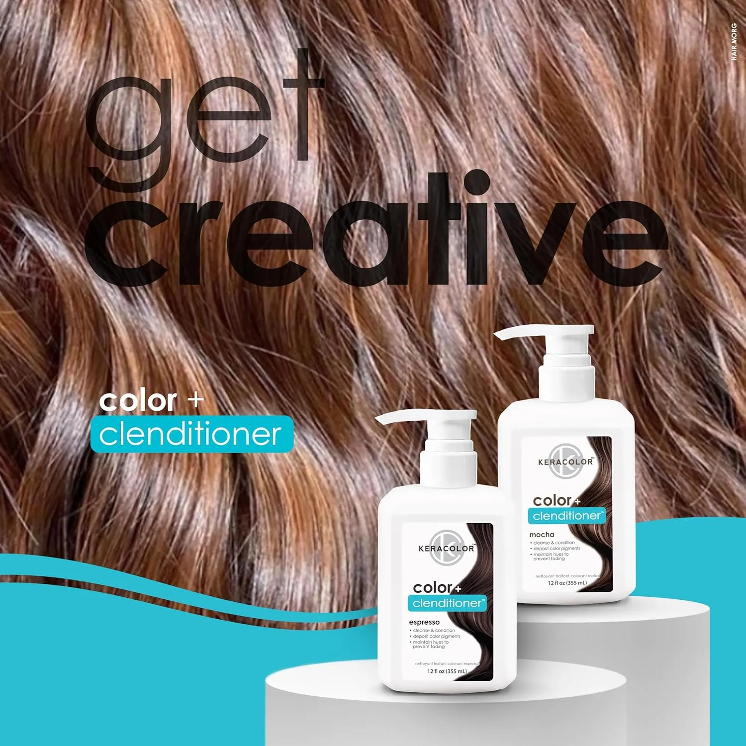 Keracolor Color   Clenditioner 3-in-1 Color-Depositing Conditioner, Gently Cleanses & Conditions, Semi-Permanent Hair Color, 23 Shades, 12 Fl Oz
