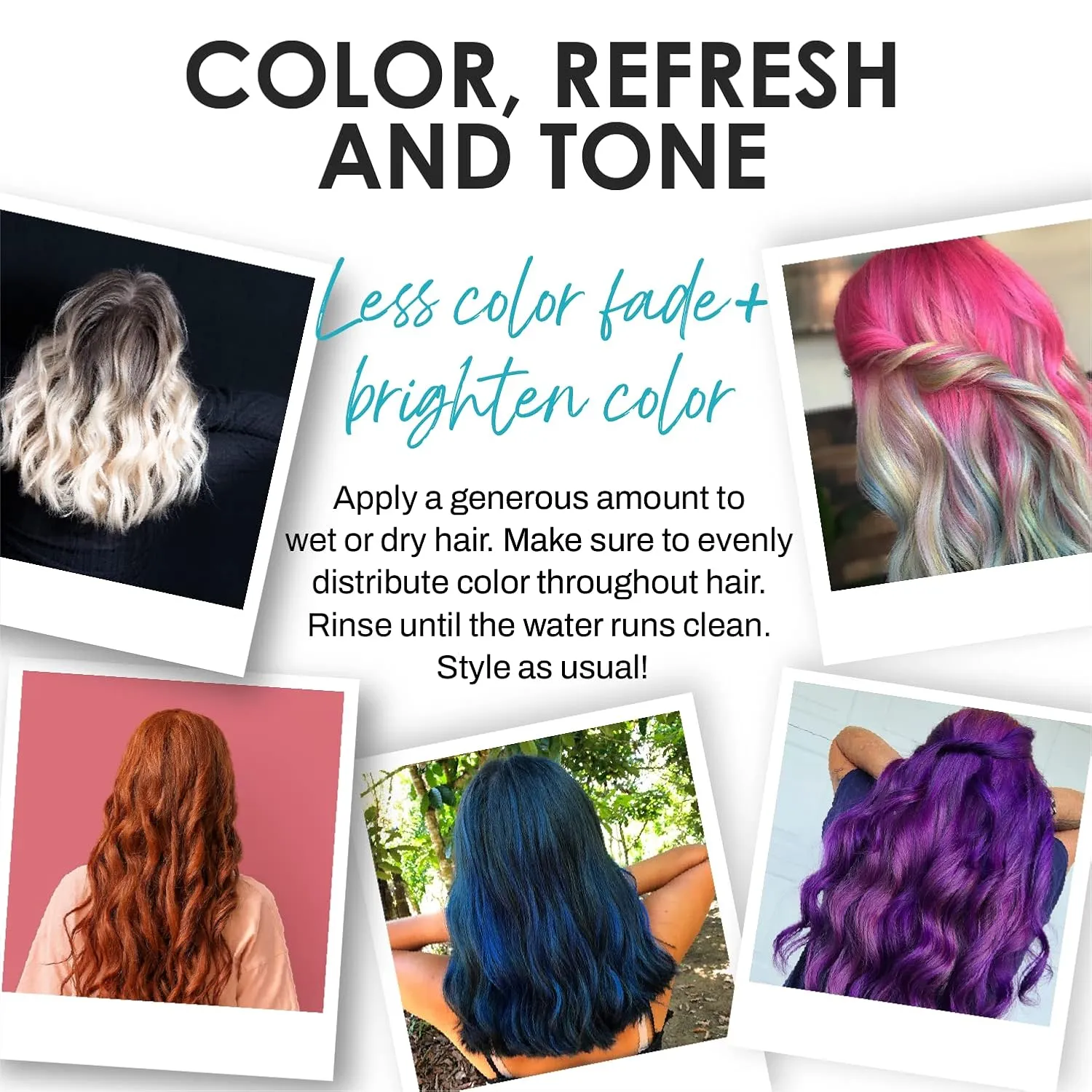 KERACOLOR Kit of 3-in-1 (Cleanse   Conditioner   Color) Silver Blue Semi-Permanent Hair Dye and Finishing Hair Spray 10oz