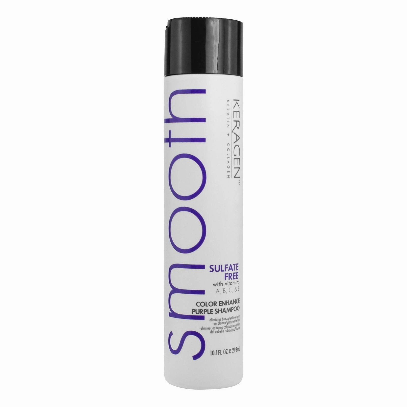 KERAGEN Sulfate-Free Color Enhance Purple Conditioner – Neutralizes Yellow Tones for Blonde & Silver Hair, with Keratin, Panthenol, Vitamins, Collagen & Jojoba Oil