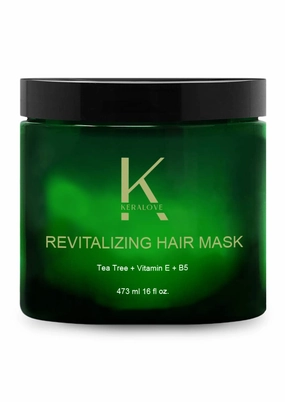 Keralove Revitalizing Hair Mask - Tea Tree Deep Conditioner - Moisturizes & Protects Hair & Scalp - with Soy Protein, Vitamin E, Collagen, Keratin & Coconut Oil - 16 oz