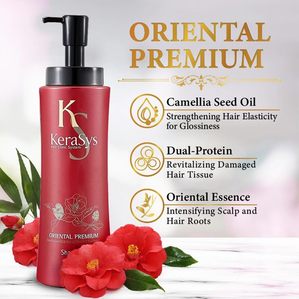 Kerasys Hair Clinic System Camelia Seed Oil Oriental Essence Dual Protein ORIENTAL PREMIUM 15.89 fl oz / 470 ml (Conditioner, 2-Pack)
