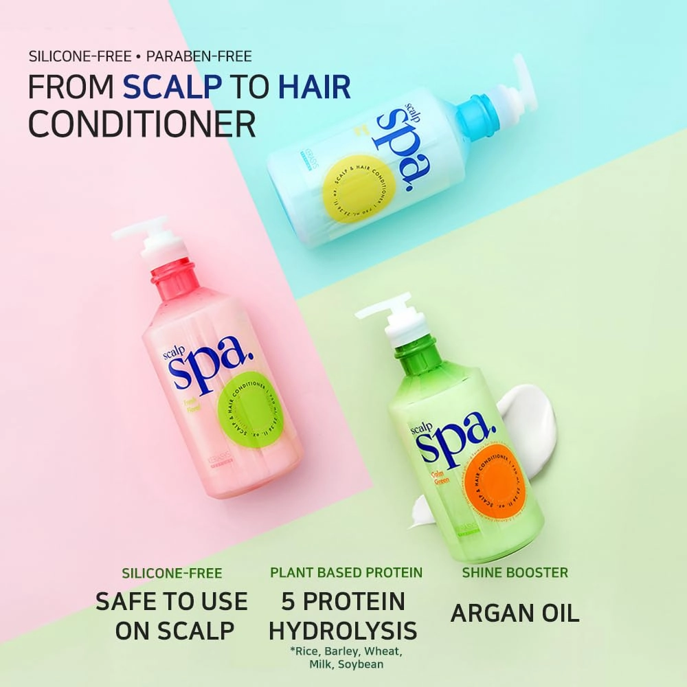 Kerasys Scalp Spa Silicone Free Weakly Acidic AHA Fresh Floral 25.36 fl oz / 750 ml (Conditioner, 2-Pack)