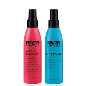 Keratin Complex - Blow Dry Essential Curl Kit - Keratin Obsessed, 5 fl oz   KCTEXTURE Leave-In Conditioner, 5 fl oz